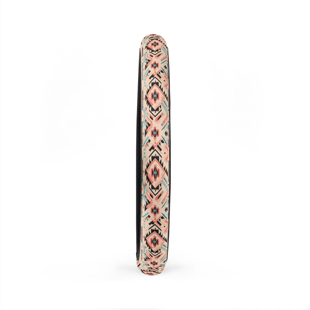 Cream pastel aztec steering wheel cover, product view 6