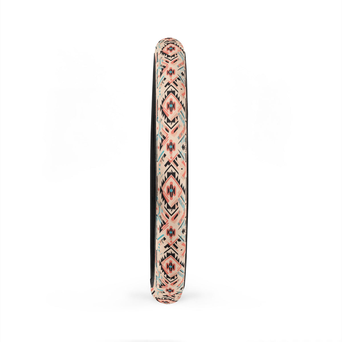 Cream pastel aztec steering wheel cover, product view 6