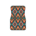 Dark aztec diamond car mats, set of four, front and rear mats
