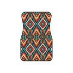 Dark aztec diamond car mats, set of four, front and rear mats