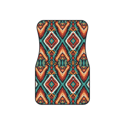 Dark aztec diamond car mats, set of four, front and rear mats