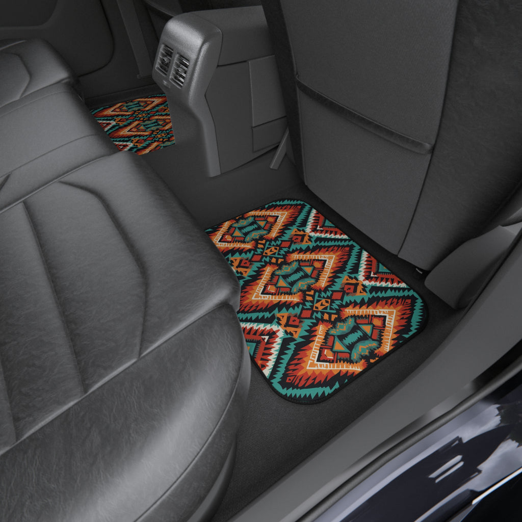 Dark aztec diamond car mats, product view 11