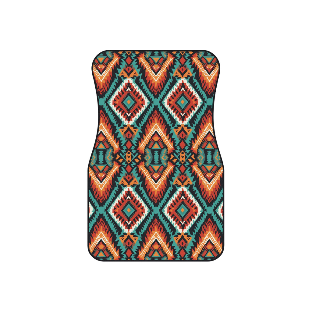 Dark aztec diamond car mats, product view 3