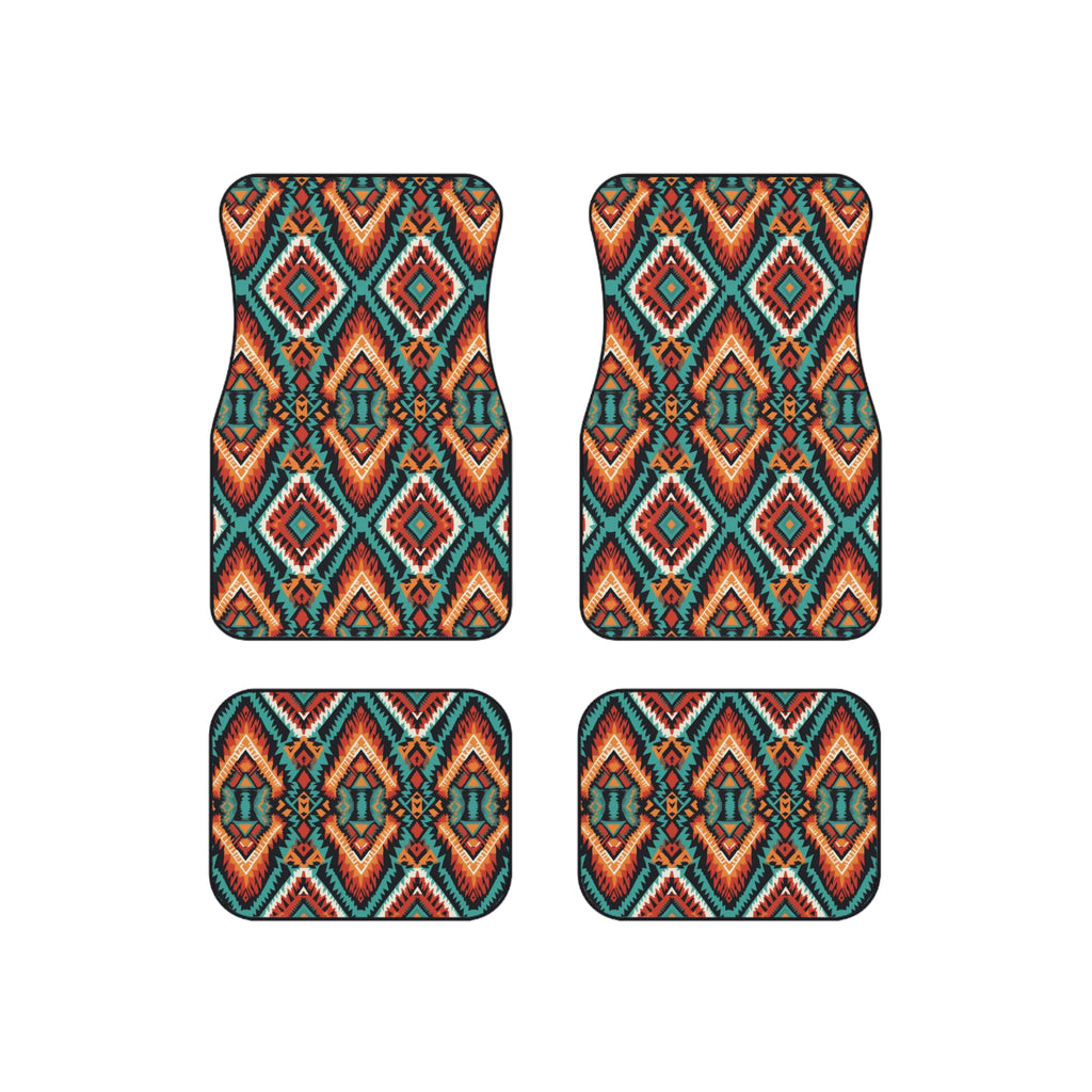 Dark aztec diamond car mats, product view 6