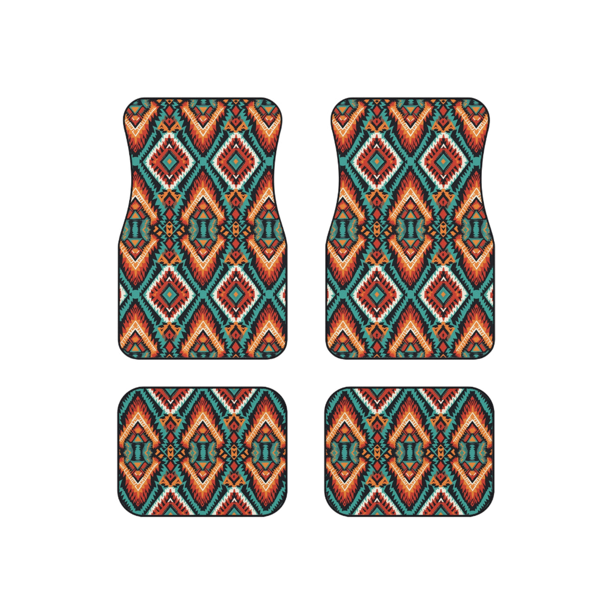 Dark aztec diamond car mats, product view 6