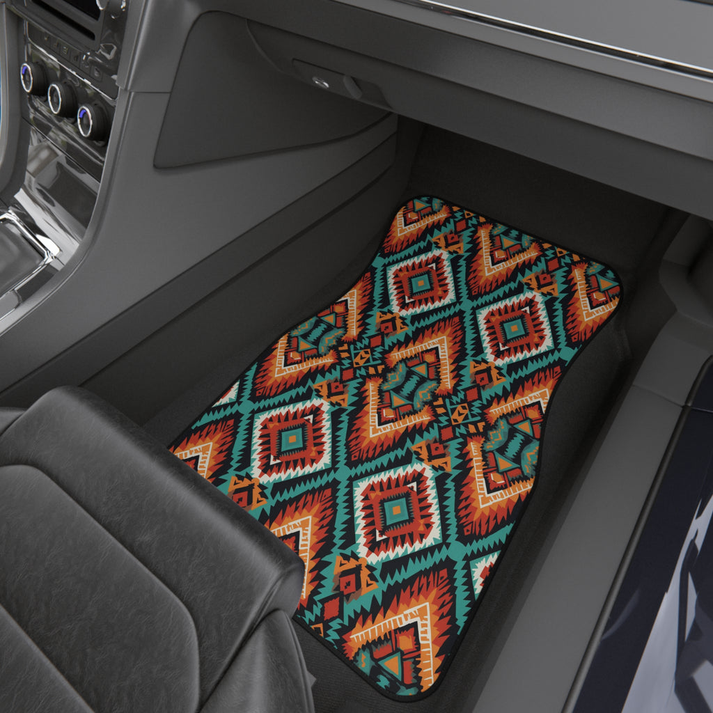 Dark aztec diamond car mats, product view 9