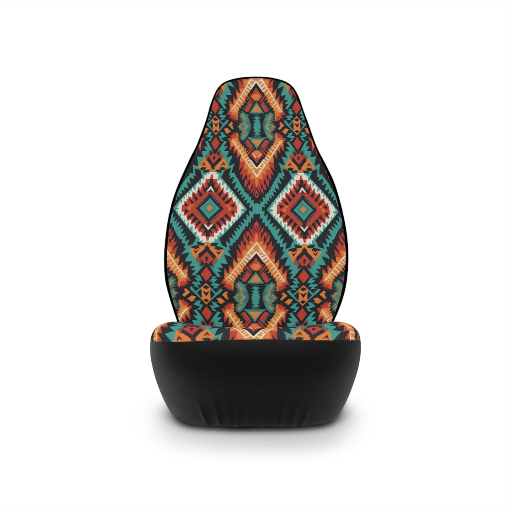 Dark aztec diamond car seat covers, product view 4