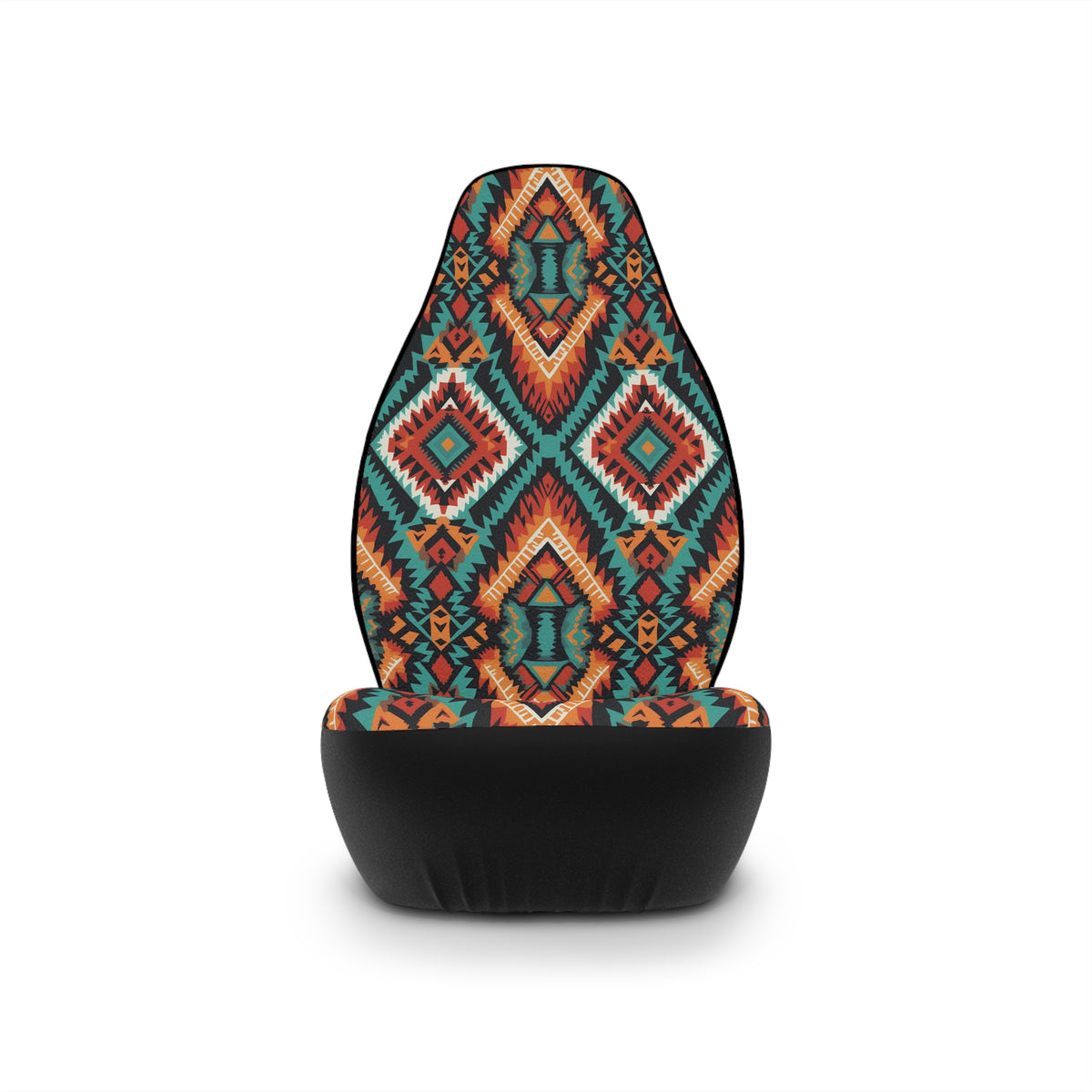 Dark aztec diamond car seat covers, product view 4