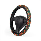 Dark aztec diamond steering wheel cover, product view 4