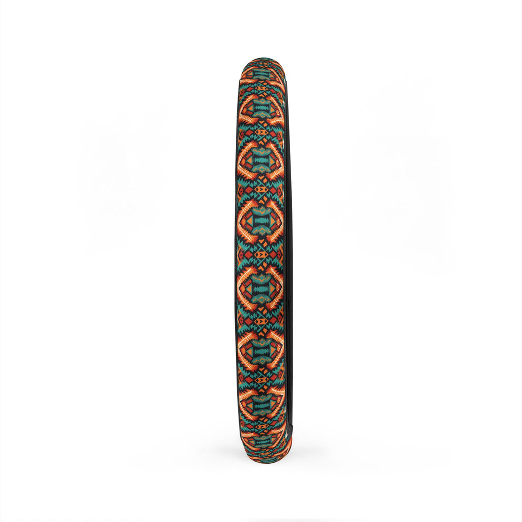 Dark aztec diamond steering wheel cover, product view 5