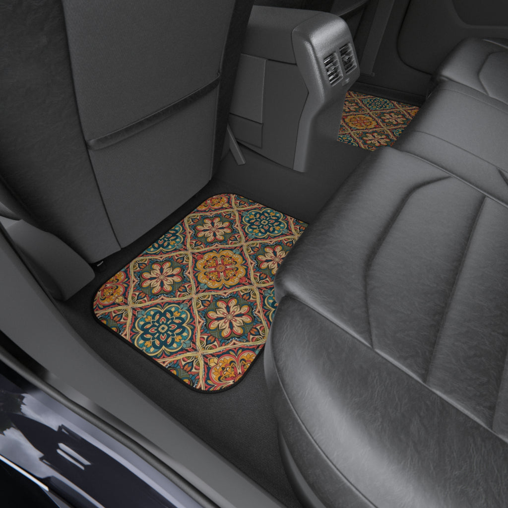Dark boho floral car mats, product view 10