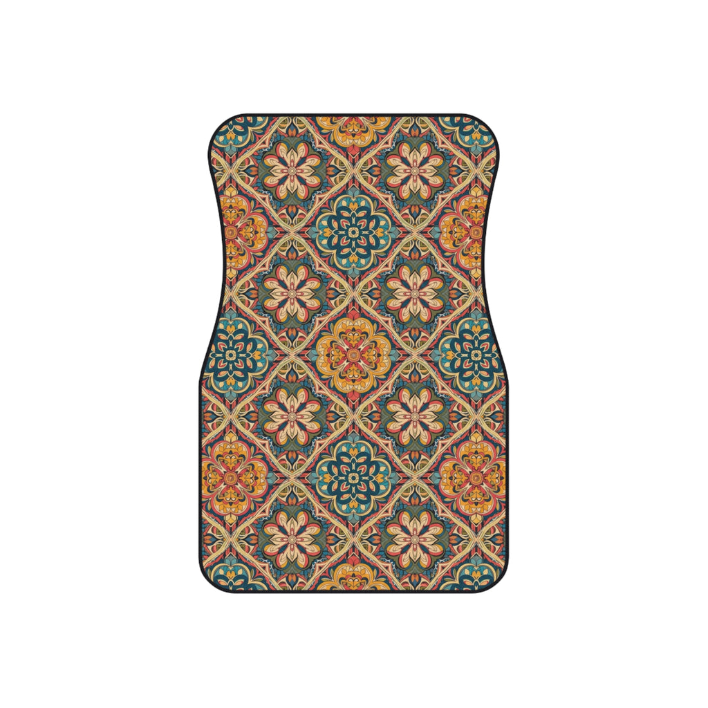 Dark boho floral car mats, product view 3