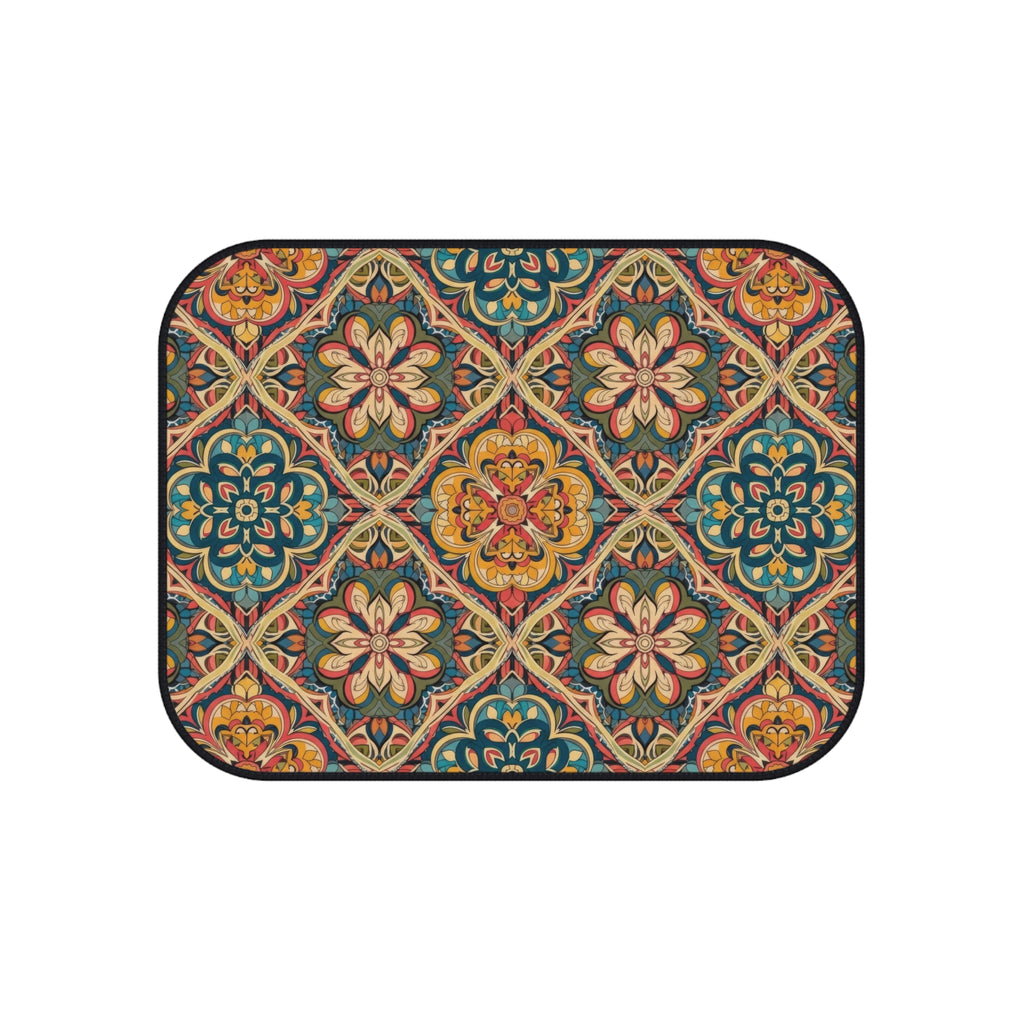 Dark boho floral car mats, product view 4