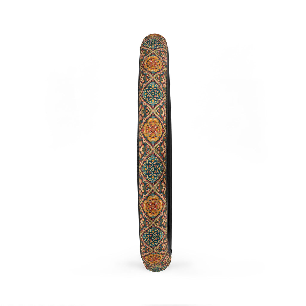Dark boho floral steering wheel cover, product view 5
