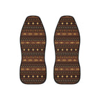 Dark brown desert boho car seat covers, set of two front seat covers