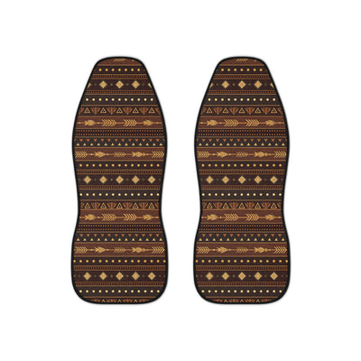 Dark brown desert boho car seat covers, set of two front seat covers