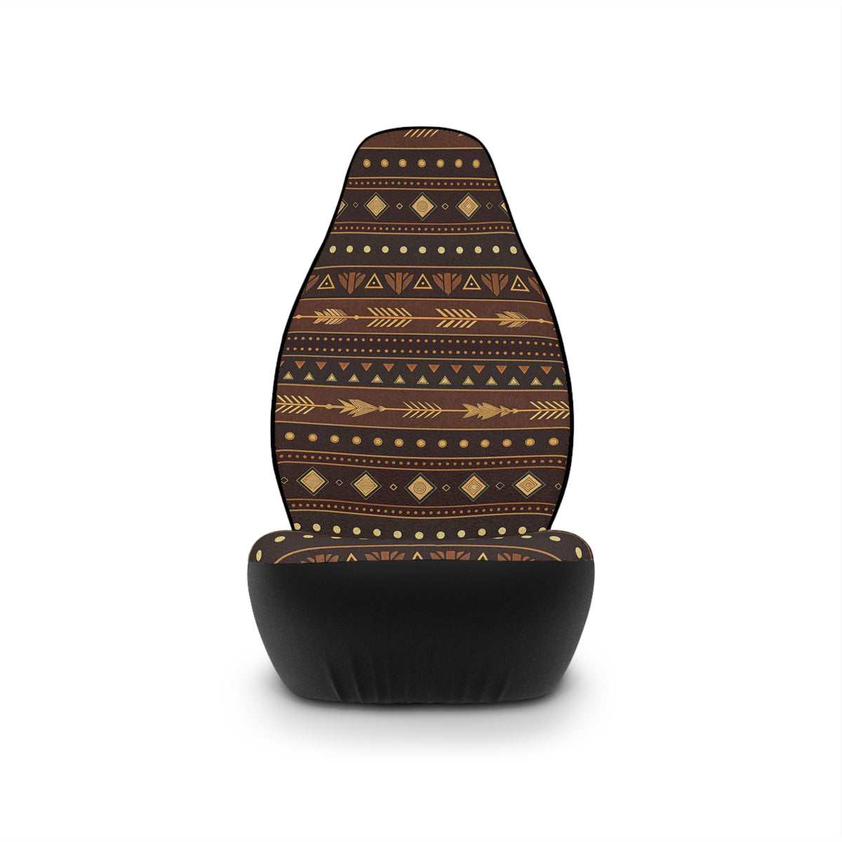 Dark brown desert boho car seat covers, product view 4