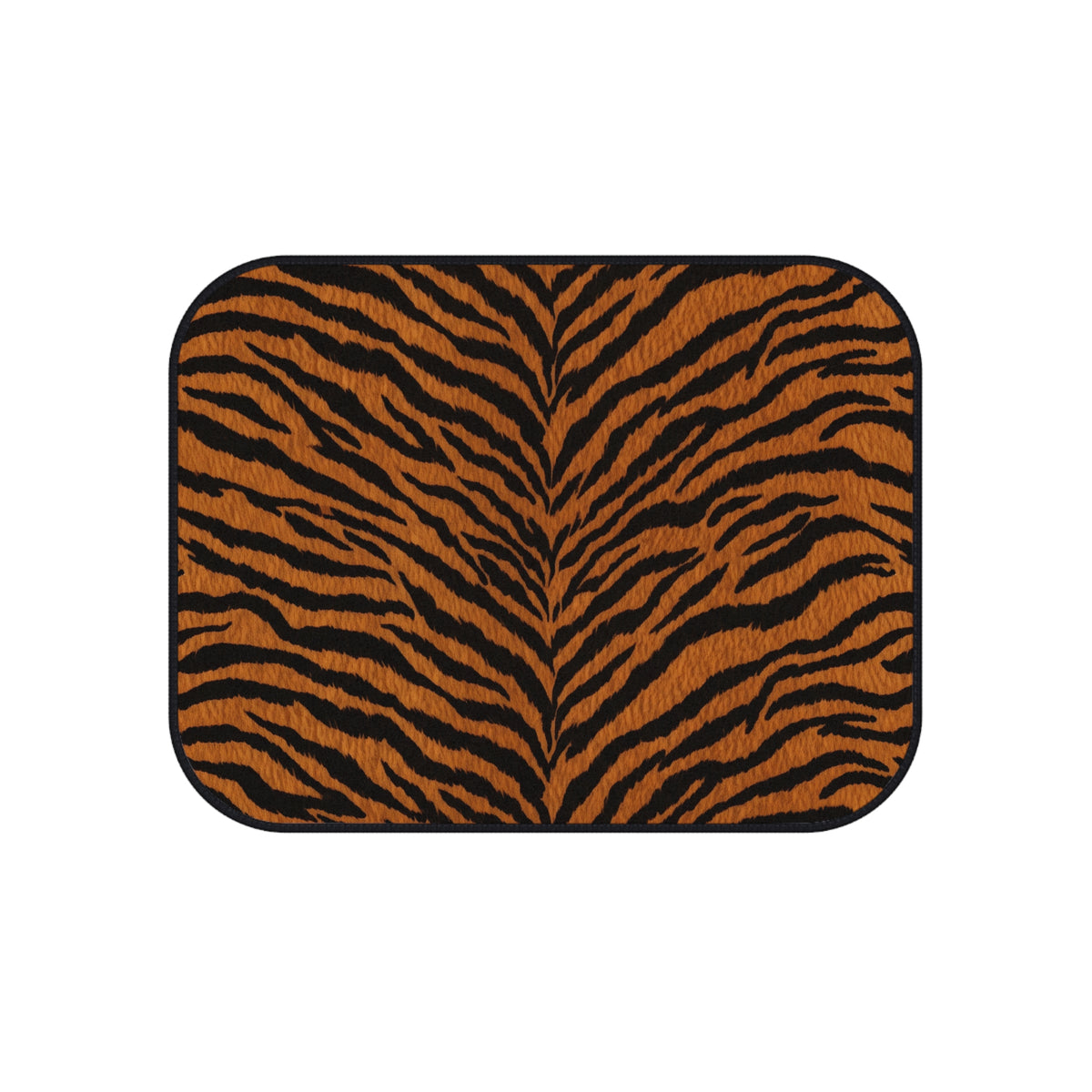 Dark brown tiger print car mats, product view 5