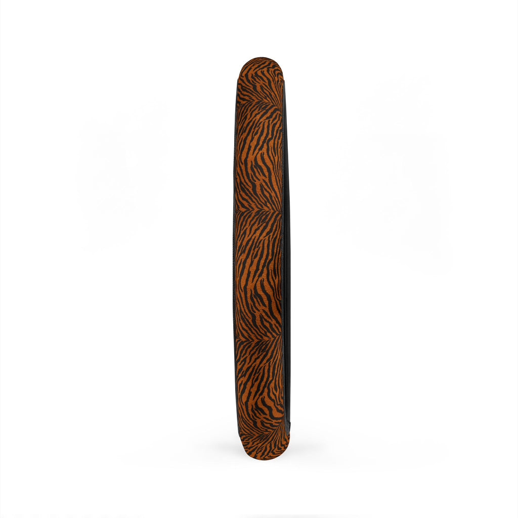 Dark brown tiger print steering wheel cover, product view 5