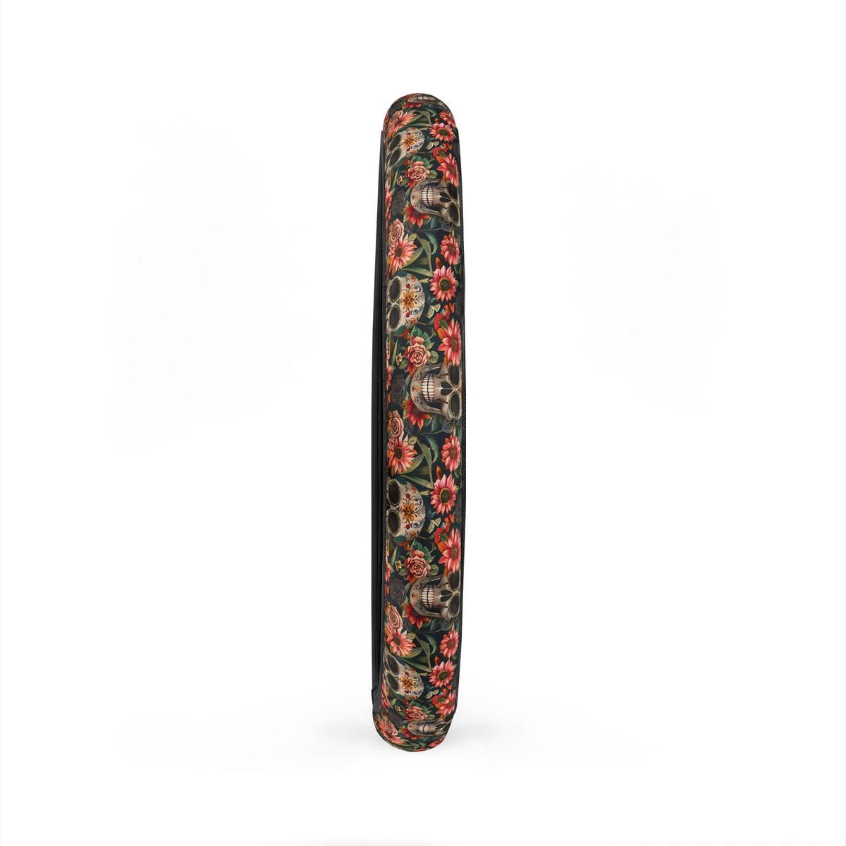 Flower gothic skull steering wheel cover, product view 6