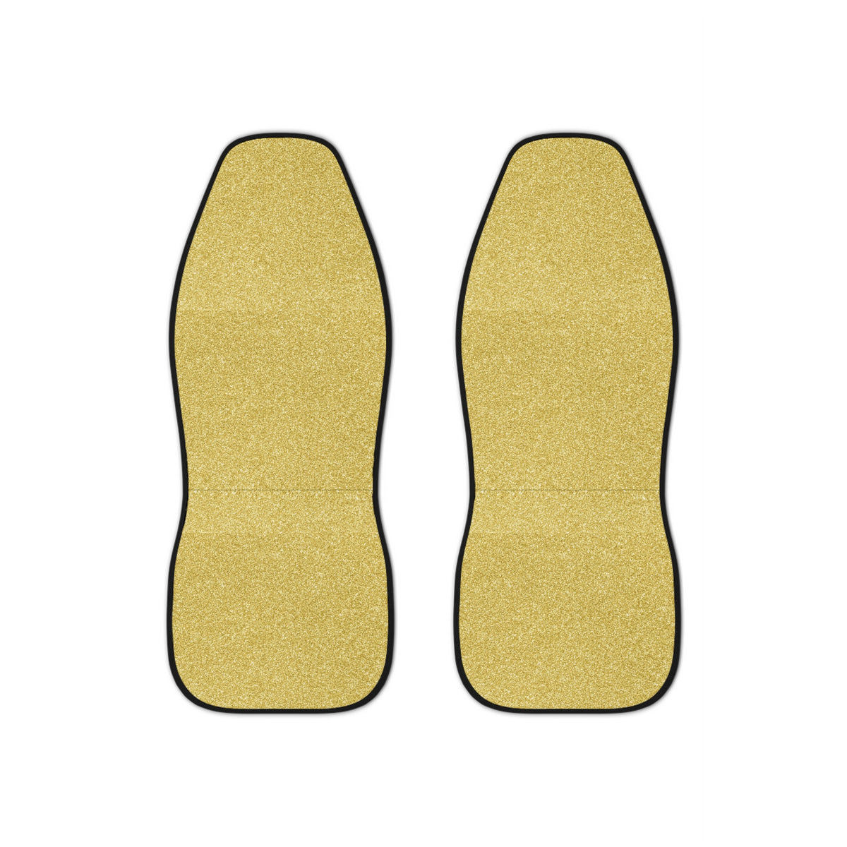 Gold rainbow glitter car seat covers, set of two front seat covers