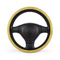 Gold rainbow glitter steering wheel cover, on a steering wheel