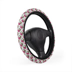 Gothic skull roses steering wheel cover, product view 2