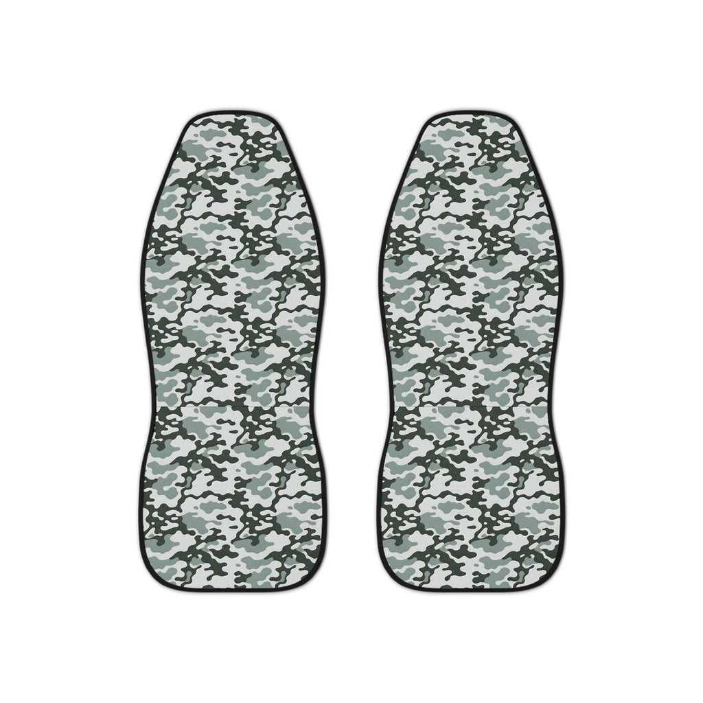 Gray camo car seat covers, set of two front seat covers