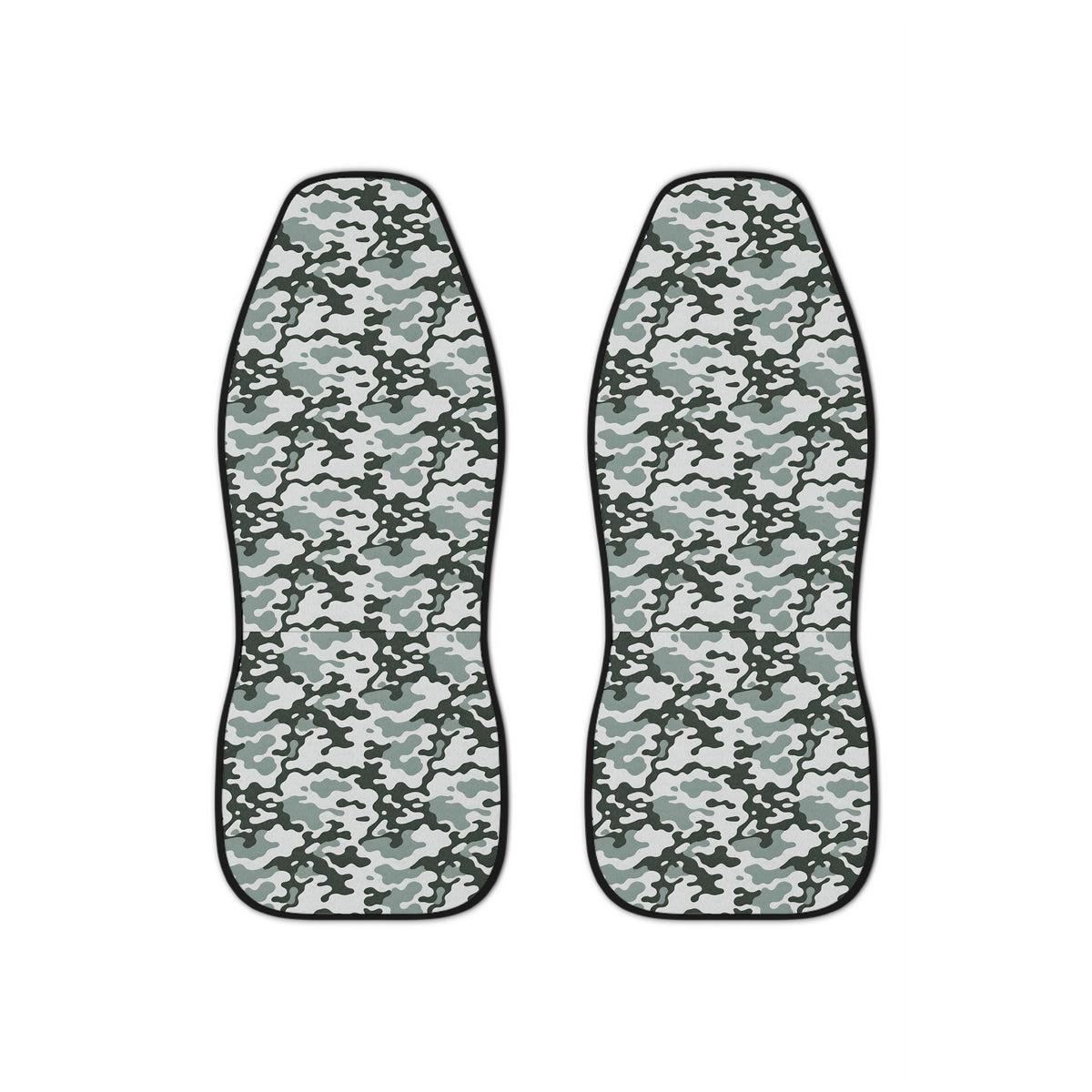 Gray camo car seat covers, set of two front seat covers