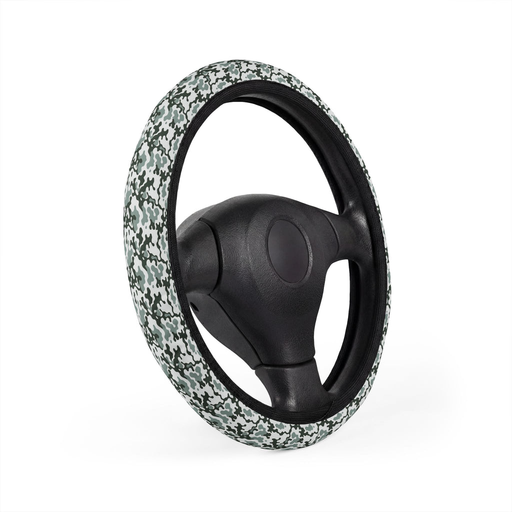 Gray camo steering wheel cover, product view 3