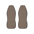 Gray houndstooth plaid car seat covers, set of two front seat covers