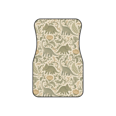 Green dinosaur car mats, set of four, front and rear mats