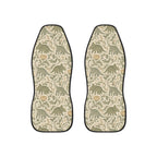Green dinosaur car seat covers, set of two front seat covers