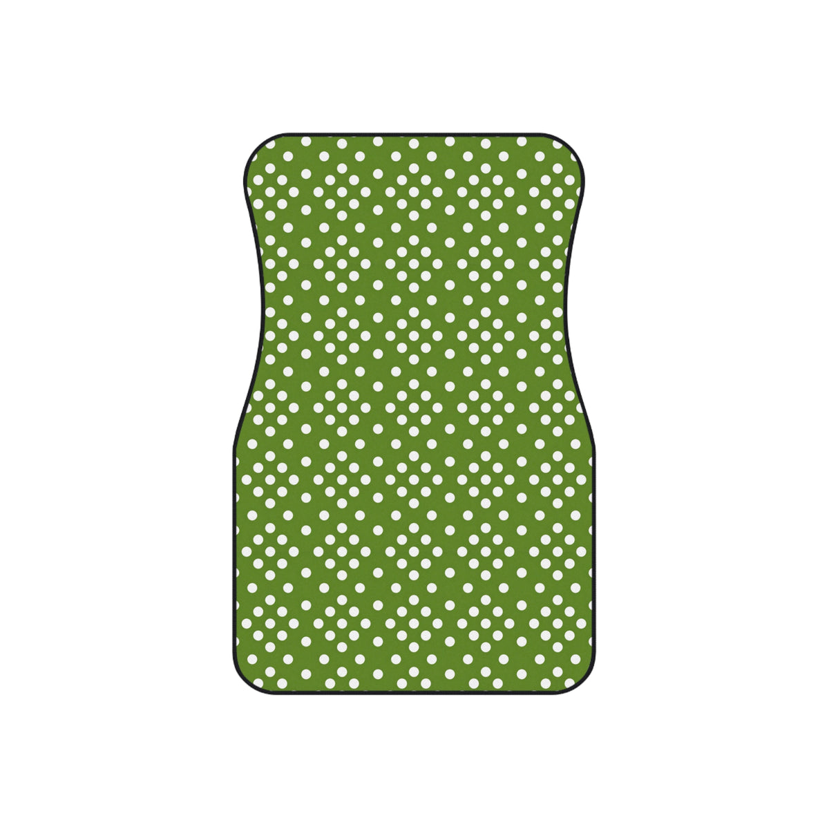 Green polka dot car mats, product view 3