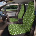 Green polka dot car seat covers, product view 3
