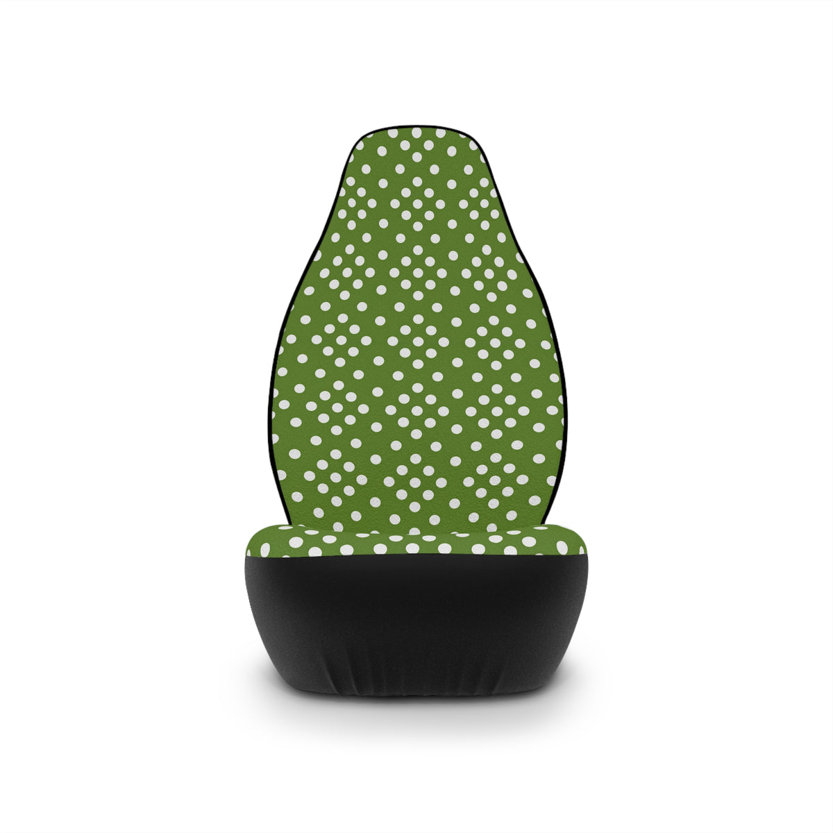 Green polka dot car seat covers, product view 4