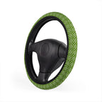 Green polka dot steering wheel cover, product view 4