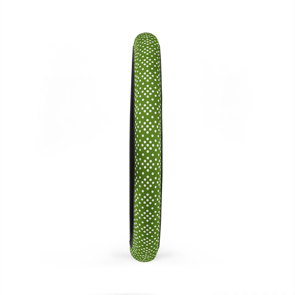 Green polka dot steering wheel cover, product view 6