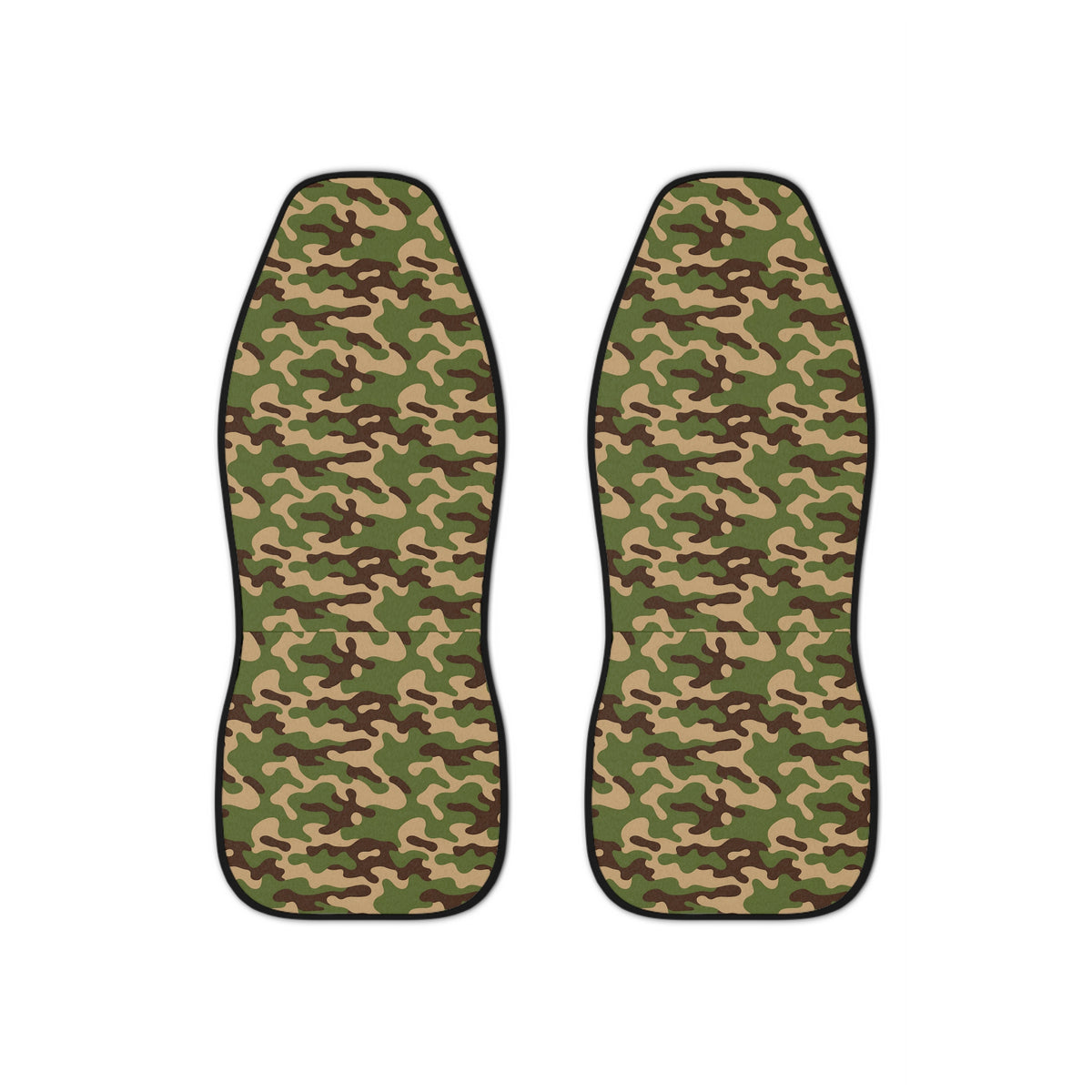 Green woodland camo car seat covers, set of two front seat covers