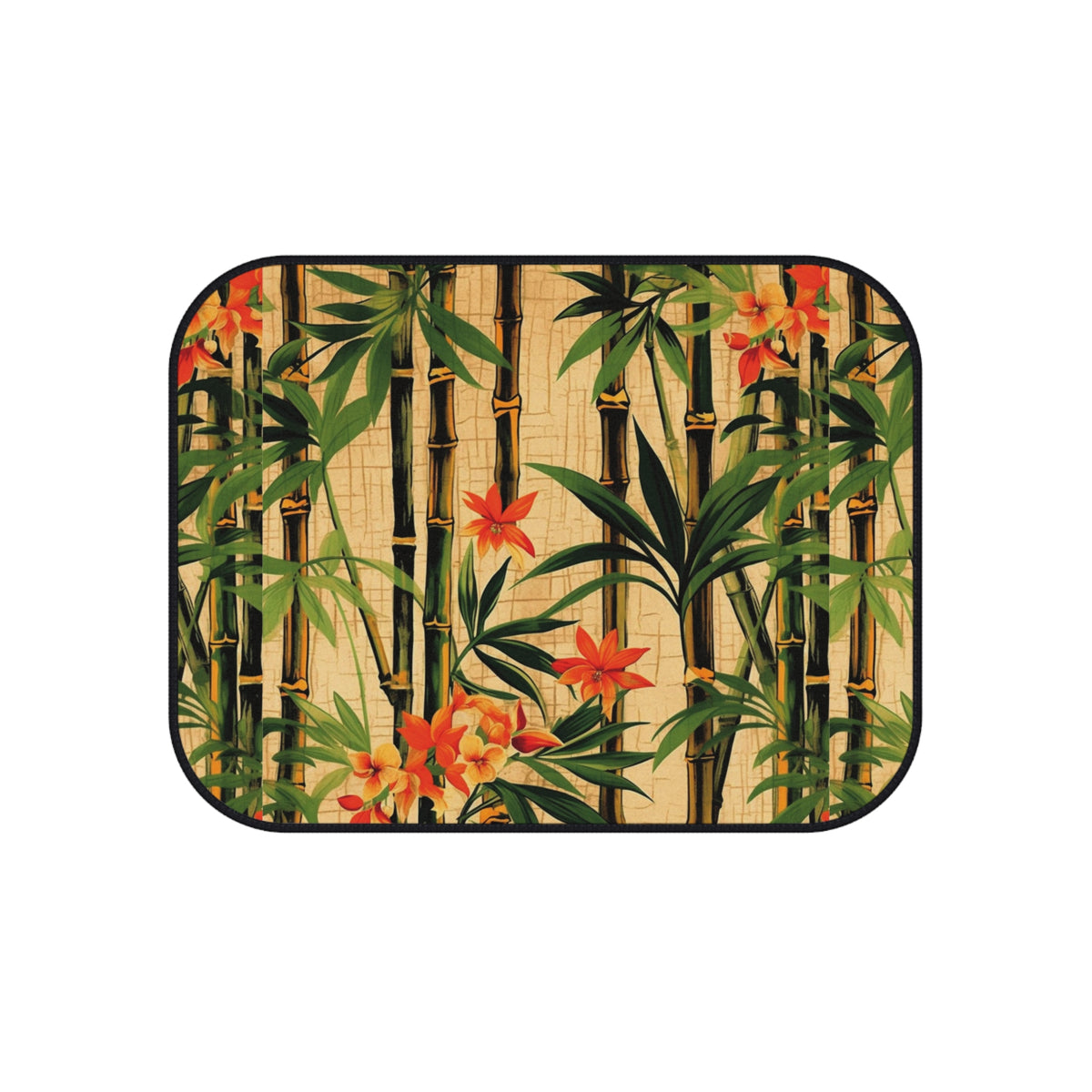 Hawaiian flower print car mats, product view 4