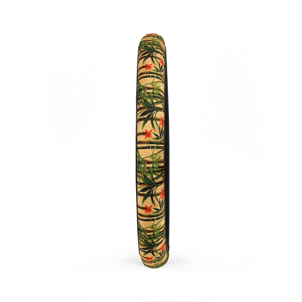 Hawaiian flower print steering wheel cover, product view 5