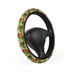 Hawaiian pineapple print steering wheel cover, product view 3