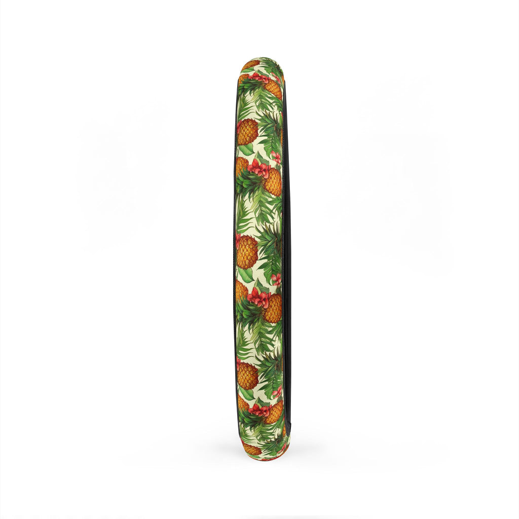 Hawaiian pineapple print steering wheel cover, product view 5