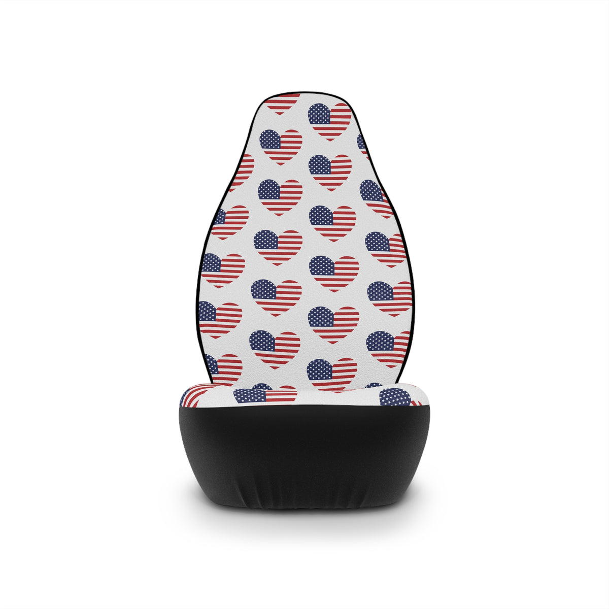 Heart American flag car seat covers, product view 4