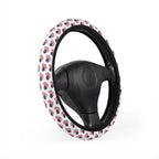 Heart American flag steering wheel cover, product view 3