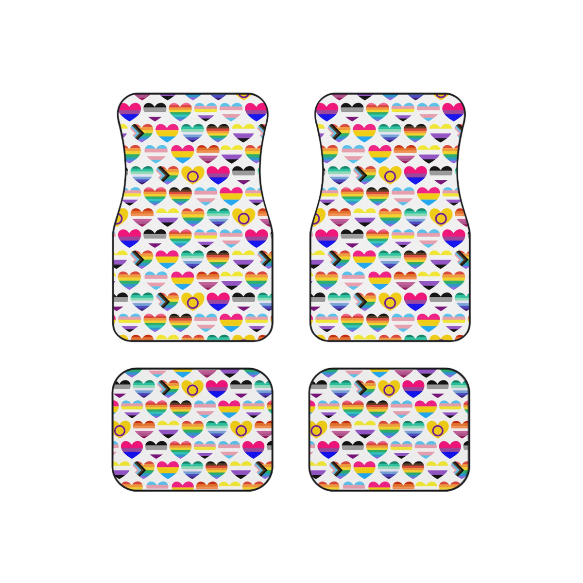 Interracial love pride car mats, product view 6