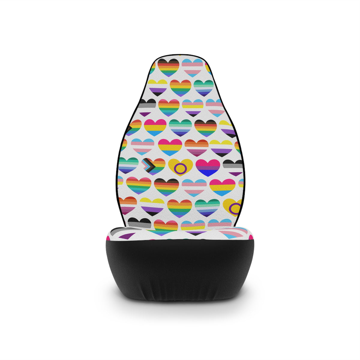 Interracial love pride car seat covers, product view 4