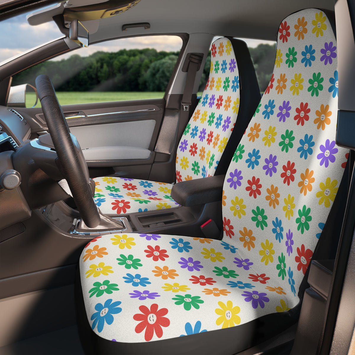 LGBTQ Pride Rainbow car seat covers, product view 3