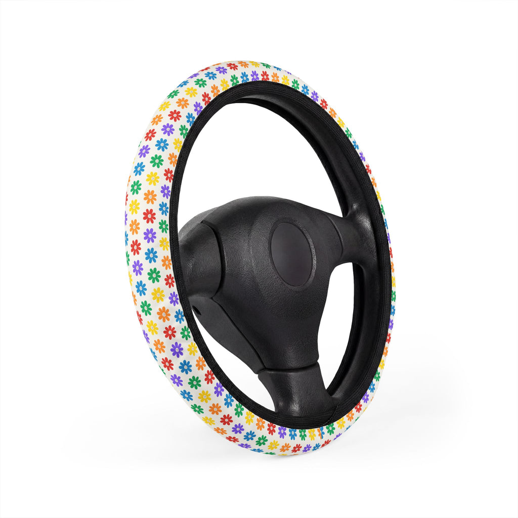 LGBTQ Pride Rainbow steering wheel cover, product view 3