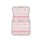 Light pastel aztec print car mats, set of four, front and rear mats